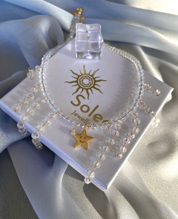 «STARLETTA» Trendy Jewellery Glass Necklace With Cute Charm⠀