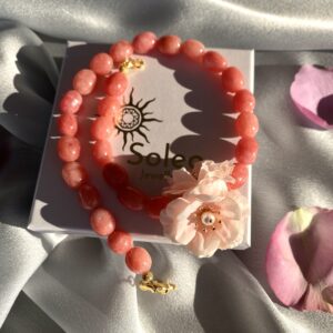 «PETITE FLORAL» Luxury Natural Stone Necklace With Beautiful Flower - Image 2