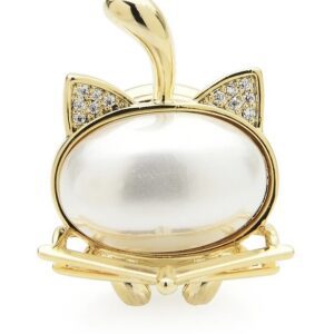 «PEARLY CAT» New Fashion Magnet Brooch For Women - Image 3