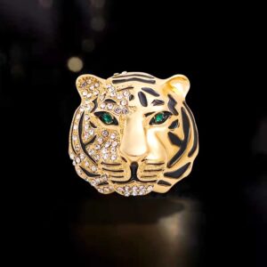 «BIG TIGER» New Fashion Brooch For Women / Gold Color - Image 3