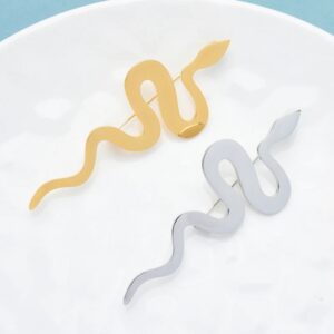 «SNAKE» New Fashion Brooch For Women / Gold Color - Image 3