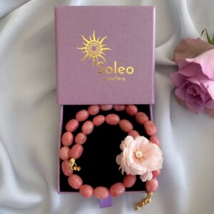 «PETITE FLORAL» Luxury Natural Stone Necklace With Beautiful Flower - Image 4