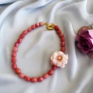 «PETITE FLORAL» Luxury Natural Stone Necklace With Beautiful Flower - Image 5