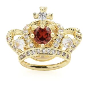 «RED CRYSTAL CROWN» New Fashion Brooch For Women  - Image 2