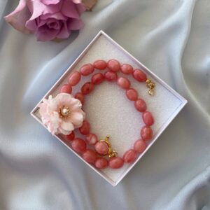 «PETITE FLORAL» Luxury Natural Stone Necklace With Beautiful Flower - Image 6