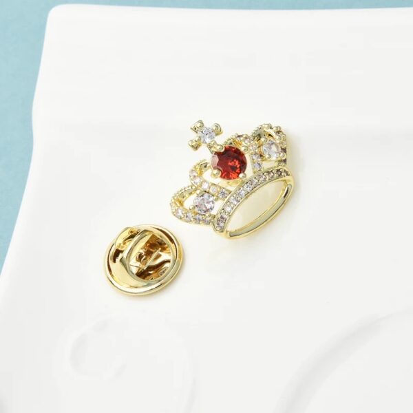 «RED CRYSTAL CROWN» New Fashion Brooch For Women 