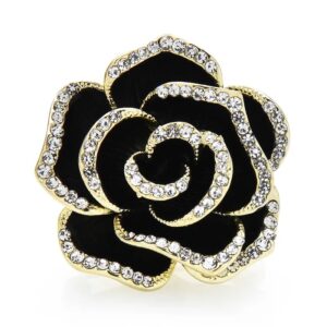 «BLACK FLOWER» New Fashion Brooch For Women - Image 2
