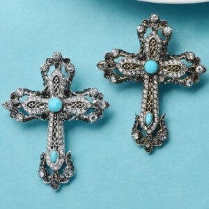 «VINTAGE CROSS» New Fashion Brooch For Women / Silver Color - Image 2