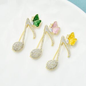 «MUSIC NOTE» New Fashion Brooch For Women - Image 3