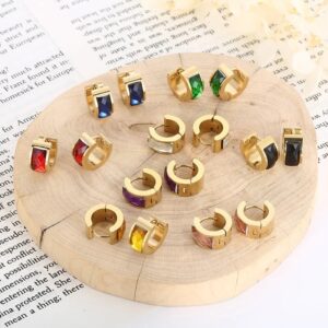 «NEW HOOP» New Trend Beautiful Earrings - Congo Lock - Gold-Blue - Image 3