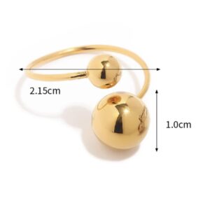 «ZENA» Waterproof Ring For Women / Gold Color - Image 3