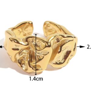 «TANITA» Waterproof Ring For Women / Gold Color / Size-less⠀ - Image 6