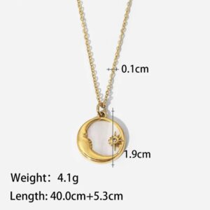 «CRESCENT» Waterproof Necklace For Women / Gold Color⠀ - Image 4
