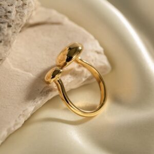 «ZENA» Waterproof Ring For Women / Gold Color - Image 7