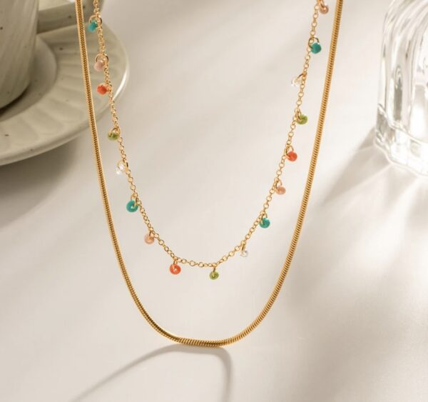 «JANINE» Waterproof Necklace For Women / Gold Color⠀