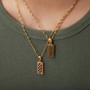 «KARA» Waterproof Necklace For Women / Gold With White Cubic Zirconia  - Image 5
