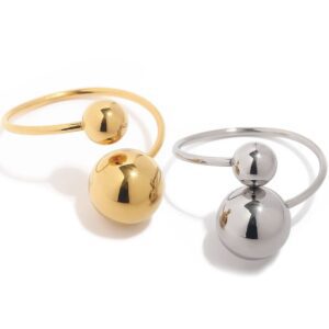 «ZENA» Waterproof Ring For Women / Silver Color / Size-less - Image 3