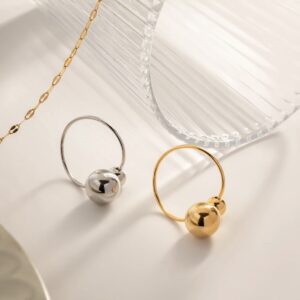 «ZENA» Waterproof Ring For Women / Silver Color / Size-less - Image 4