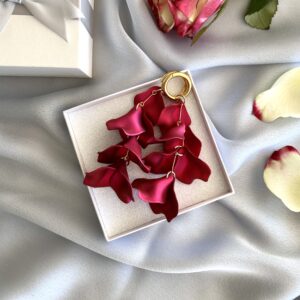 «PETALE» Beautiful Trendy Drop Earrings - Fuchsia Color⠀ - Image 4