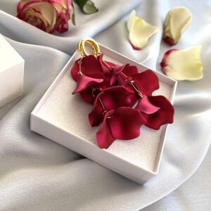 «PETALE» Beautiful Trendy Drop Earrings - Fuchsia Color⠀ - Image 5