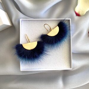«À LA RUSSE» Trendy Earrings With Fur - Image 2
