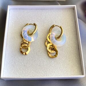 «ANITA» Beautiful Moonstone Earrings - Congo Lock⠀ - Image 3
