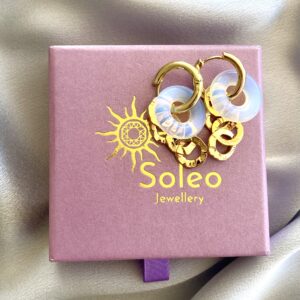 «ANITA» Beautiful Moonstone Earrings - Congo Lock⠀