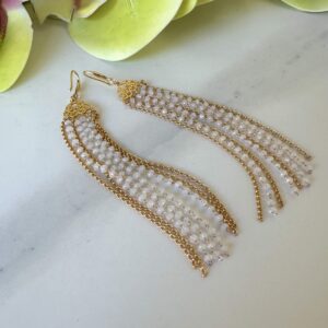 «CRYSTAL CASCADE» Luxury Crystal Bead Earrings 1 - Image 3