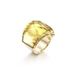 «TEMPTATION» - Luxury Stainless Steel Rings With Yellow Crystal Glass - Image 2