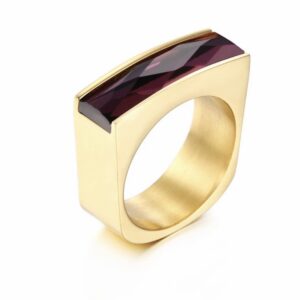 «TEMPTATION» - Luxury Stainless Steel Rings With Purple Crystal Glass ⠀ - Image 3