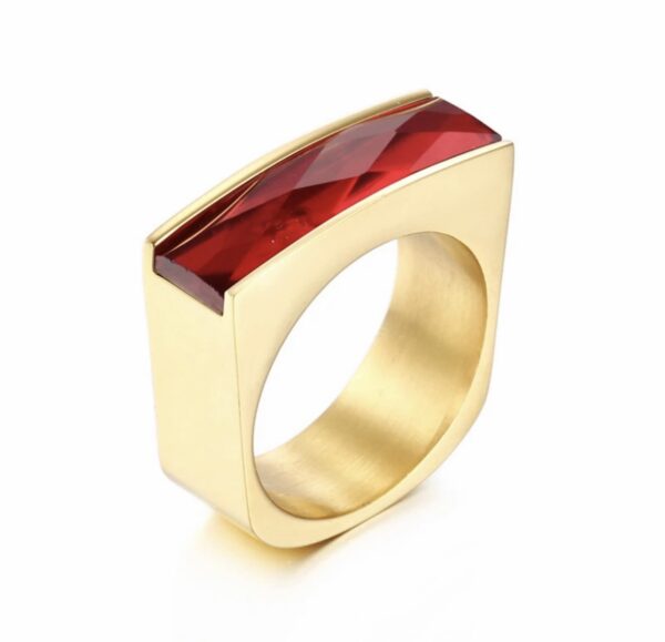 «TEMPTATION» - Luxury Stainless Steel Rings With Red Crystal Glass