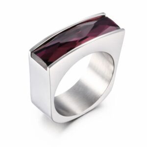 «TEMPTATION» - Luxury Stainless Steel Rings With Purple Crystal Glass ⠀ - Image 2