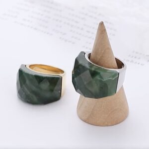 «TEMPTATION» - Luxury Stainless Steel Rings With Natural Stone - Image 5