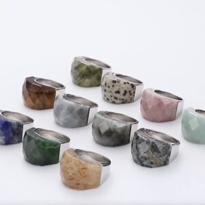 «TEMPTATION» - Luxury Stainless Steel Rings With Natural Stone - Image 7