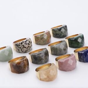 «TEMPTATION» - Luxury Stainless Steel Rings With Natural Stone - Image 6