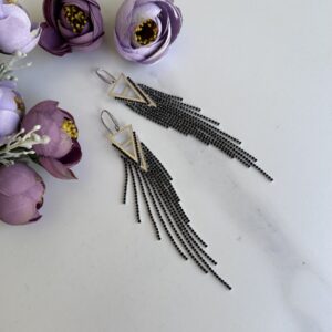 «BLACK CRYSTAL COLLECTION» Crystal Beautiful Earrings 1 - Image 2
