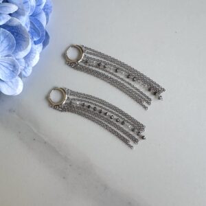 «SILVER CASCADE» High-End Breathtaking Earrings 1 - Image 2