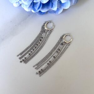 «SILVER CASCADE» High-End Breathtaking Earrings 1 - Image 4