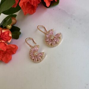 Zirconia Earrings Luxurious «PINK GRAPEFRUIT»1 - Image 3