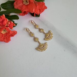 Exquisite «YELLOW TREASURES» Sparkling Crystal Earrings 1 - Image 3