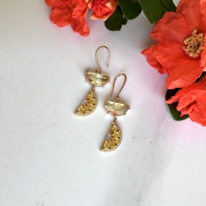 «LEMONADE» Colorful Cubic Zirconia Earrings 1 - Image 3