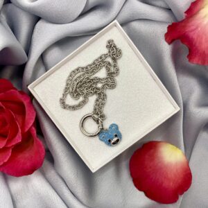 «BLU» Cute Necklace With Trendy Teddybear Pendant - Image 2