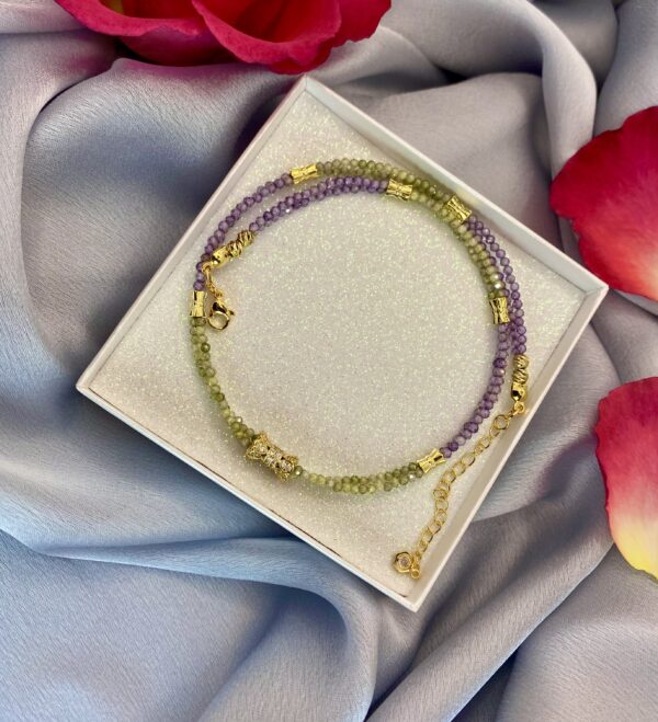 «PRIMA» Trendy Natural Spinel Stone Choker-Necklace⠀