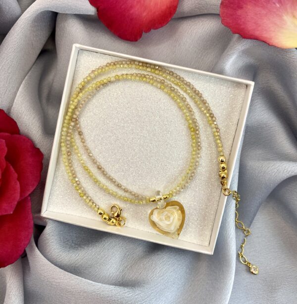 «LUBAVA» Luxury Necklace With Murano Glass Heart Pendant ⠀