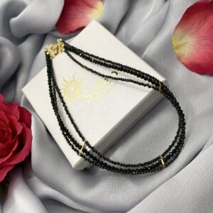 «SOMBRE» Luxury Natural Black Spinel Choker-Necklace - Image 6