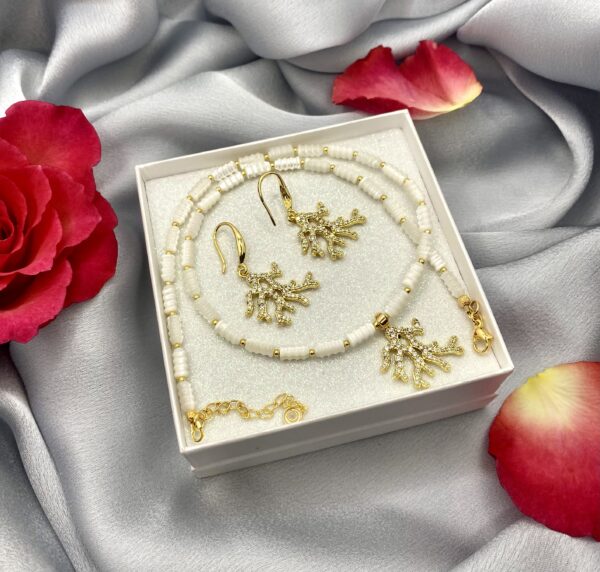«KAILANI» Trendy Necklace & Earrings Jewellery Set ⠀
