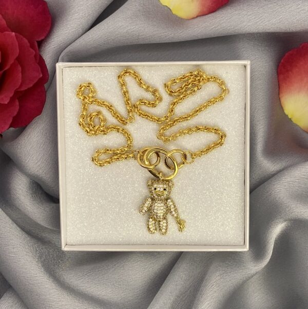 «BALOO» Beautiful & Trendy Necklace With Cute Teddy Bear Pendant - Gold Color