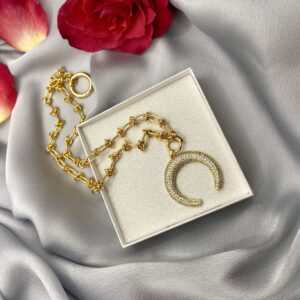 «MOONA» Luxury Chain Necklace With Beautiful Cubic Zirconia Pendant - Image 5