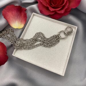 «FREDA» Trendy Chain Necklace With Trendy Cubic Zirconia Pendant - Image 4