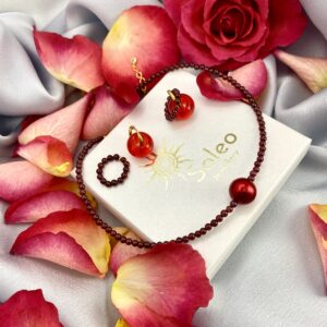 «A LA MODA» Beautiful Natural Stone Necklace & Earrings With Removable Pendants - Image 5